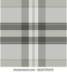 Herança de textura sem costura tartã, funky padrão fundo têxtil. Vetor de tecido latino xadrez em branco e vintage paleta de cores cinza.