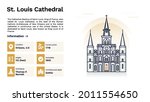 The Heritage of St Louis Cathedral Monumental Design-Vector Illustration