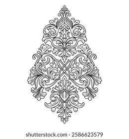 Heritage Tapestry in flat vector and silhouette with white background 
