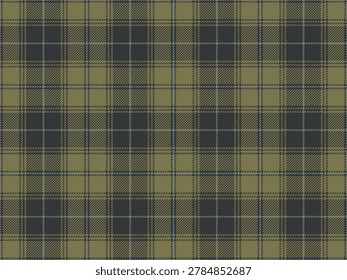 Heritage tartan plaid pattern background, olive green charcoal vintage check seamless pattern for cushion covers and blankets