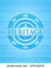 Heritage water representation style emblem.