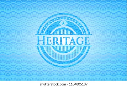 Heritage water style badge.