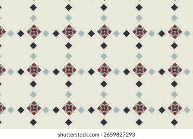 Heritage-inspirierte nahtlose Wiederholungen, die aztekische, ethnische und Mitte des Jahrhunderts boho Geometrie für vielseitige Stoff, Tapete und Mode verwenden