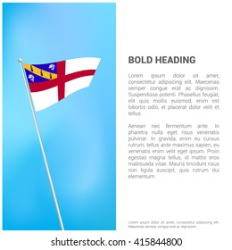 Herm flag Brochure - Vector Flyer Cover Page Design