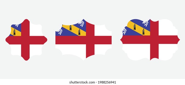 Herm flag. flat icon symbol vector illustration
