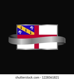 Herm flag Ribbon banner design