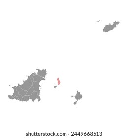 Herm Map, Teil der Vogtei von Guernsey. Vektorillustration.