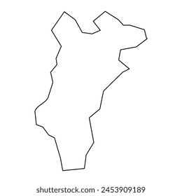 Hermanas Mirabal Province map, administrative division of Dominican Republic. Vector illustration.