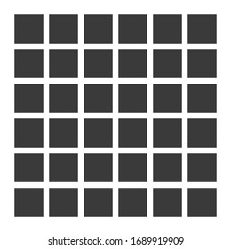 Hermann grid illusion. "Ghostlike" grey blobs perceived at the intersections of a white (or light-colored) grid on a black background. The grey blobs disappear when looking directly at an intersecti