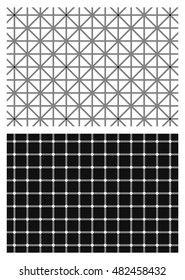 Hermann`s, Ninio's extinction illusion, scintillating grid illusion. Vector illustration. Optical illusion. EPS 10. 