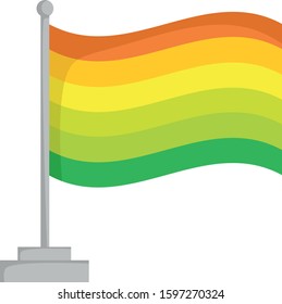Hermaphrodite pride flag isolated on white background Vector Illustration