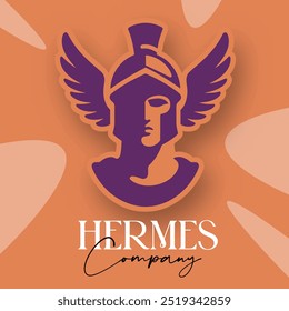 Hermes Company - Ilustração de logotipo plano de vetor	