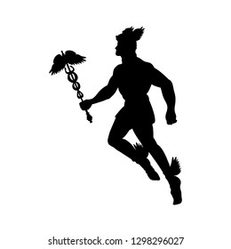 Hermes greek god silhouette mythology symbol fantasy