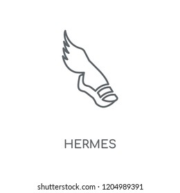 Hermes linear icon. Hermes concept stroke symbol design. Thin graphic elements vector illustration, outline pattern on a white background, eps 10.