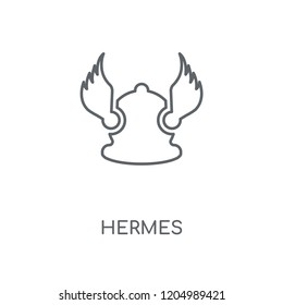 Hermes linear icon. Hermes concept stroke symbol design. Thin graphic elements vector illustration, outline pattern on a white background, eps 10.