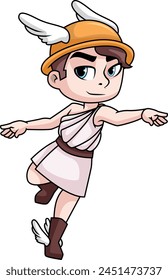 Hermes the messenger of the gods vector illustration