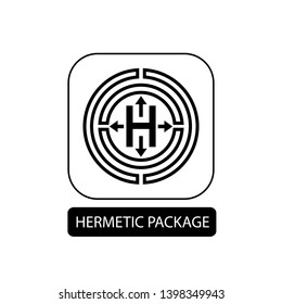 Hermetic package sign. Flat packaging symbol. Mail box icon isolated on white. Vector illustration