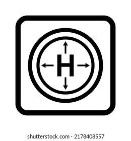 Hermetic Packaging mark- Sealed packaging H sign, industrial packaging, hermetically sealed