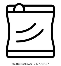 Hermetic storage bag icon outline vector. Plastic vacuum packet. Compact tight pack