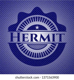 Hermit badge with jean texture