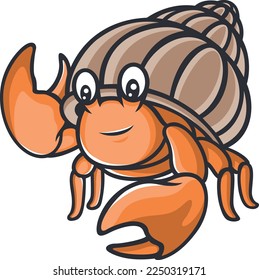 Hermit Crab Cartoon Character Design