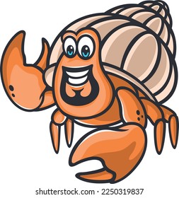 Hermit Crab Cartoon Character Design