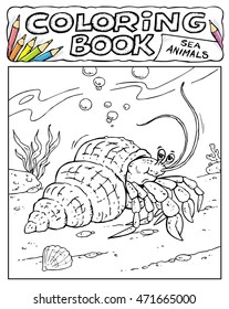 hermit crab coloring pages