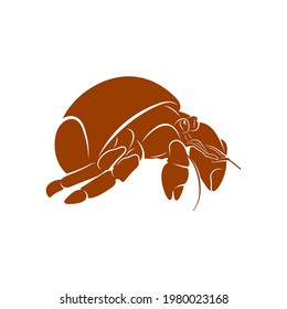 Hermit crab design vector illustration  Creative Hermit crab logo design concept template  symbols icons