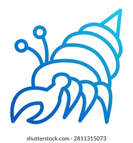 Hermit Crab Icon - Outline Gradient Icons For Animal And Pet Care