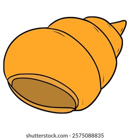 hermit crab shell illustration hand drawn isolated vector