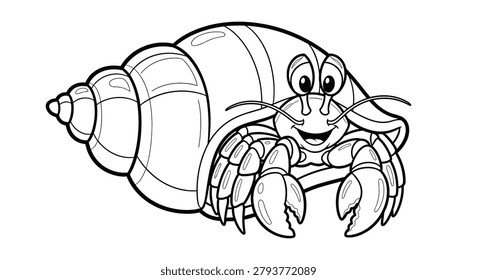 Hermit crab in shell