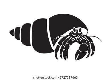 Hermit Krabbe Silhouette Vektorgrafik