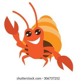 Hermit Crab Vector Illustration