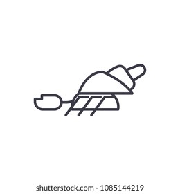 hermit crab vector line icon, sign, illustration on background, editable strokes