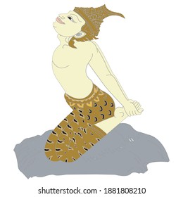 Ejercicio Hermit Datton o Thai Hermit para
aliviar el cólico torácico con una ilustración vectorial.