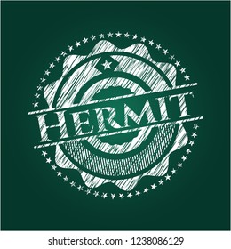 Hermit written on a blackboard