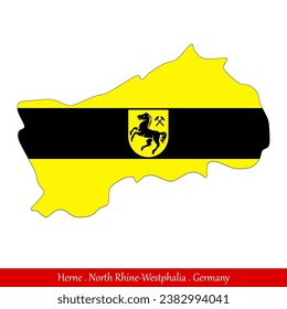 Herne Flag - North Rhine-Westphalia,Germany (EPS)