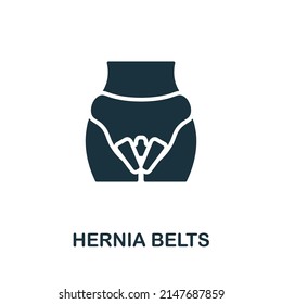 Icono de Hernia Belts. Icono Monocromo simple Hernia Belts para plantillas, diseño web e infografías