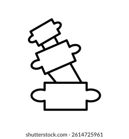 Hernia icon black and white vector sign