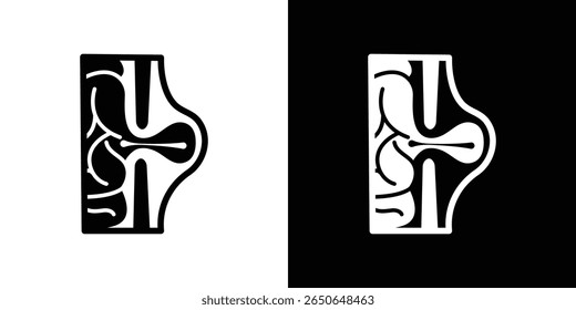 Hernia icon Isolated flat vector in outline