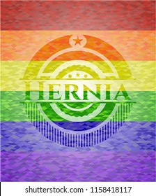 Hernia lgbt colors emblem 