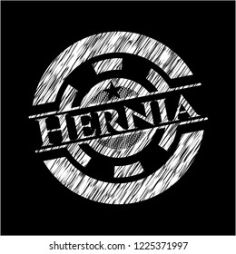 Hernia written on a chalkboard