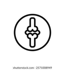 Herniated disc icon flat line symbol set.