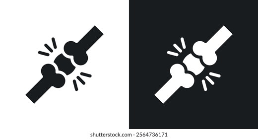 Herniated disc icons in flat syle