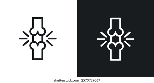 Herniated disc icons set vectors on white background.