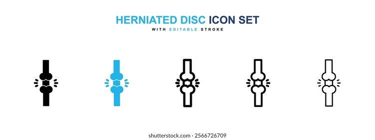 Herniated disc icons vector collection pack.