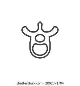 Herniated disc, vertebrae disease line icon. linear style sign for mobile concept and web design. Spinal disc outline vector icon. Symbol, logo illustration. Vector graphics