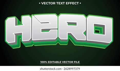 Hero 3d editable text effect suitable for digital technology theme