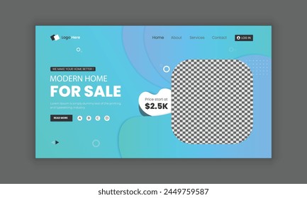 Hero banner for real estate website, landing page with house signed property purchase agreement. Concept of real estate deal, buying a home. Modern Real estate website UIUX design.