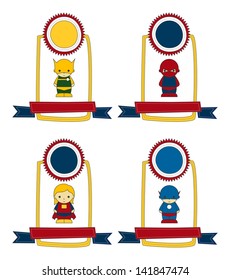 hero boy set label color